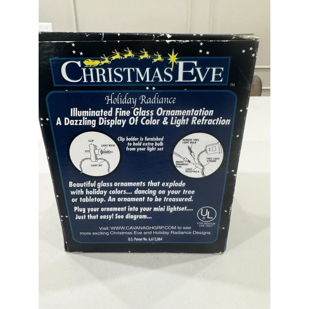 Illuminated Fine‎ Glass Ornament Powered by Your Light Set